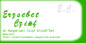 erzsebet czipf business card